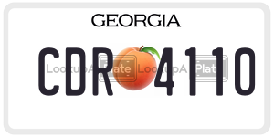 CDR4110 license plate in Georgia