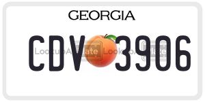 CDV3906  license plate in GA