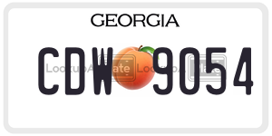 CDW9054  license plate in GA