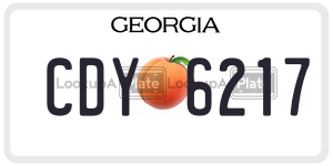 CDY6217 license plate in Georgia