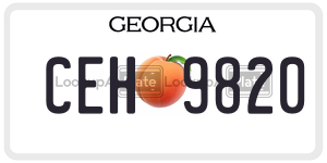 CEH9820 license plate in Georgia
