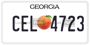 CEL4723 license plate in Georgia