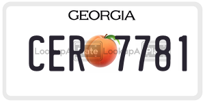 CER7781  license plate in GA