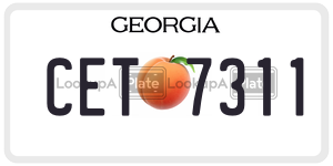 CET7311 license plate in Georgia