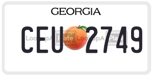 CEU2749  license plate in GA