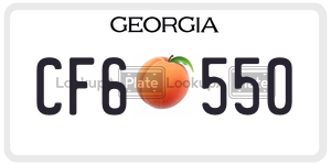 CF6550  license plate in GA