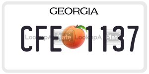 CFE1137  license plate in GA