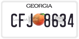 CFJ8634 license plate in Georgia