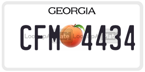 CFM4434  license plate in GA