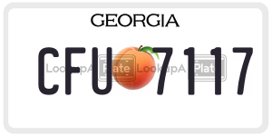 CFU7117  license plate in GA