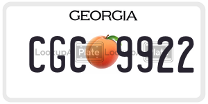 CGC9922 license plate in Georgia