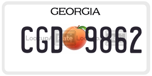 CGD9862  license plate in GA