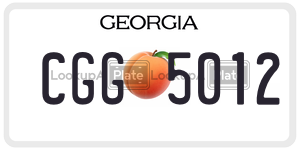 CGG5012  license plate in GA