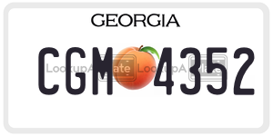 CGM4352 license plate in Georgia