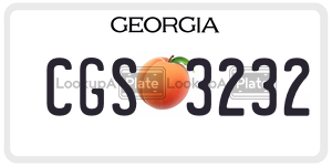 CGS3232 license plate in Georgia