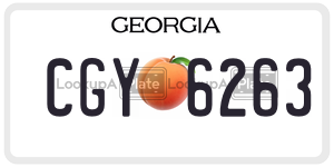 CGY6263 license plate in Georgia