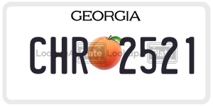 CHR2521  license plate in GA