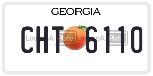 CHT6110  license plate in GA