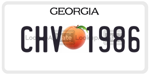 CHV1986 license plate in Georgia