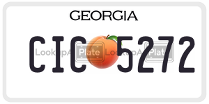 CIC5272  license plate in GA