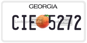 CIE5272  license plate in GA