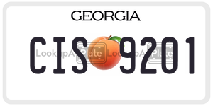CIS9201  license plate in GA