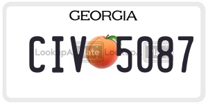 CIV5087 license plate in Georgia