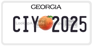 CIY2025 license plate in Georgia