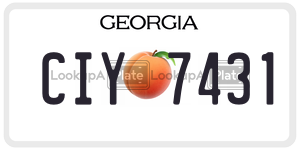 CIY7431  license plate in GA