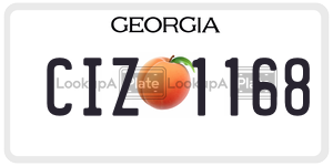 CIZ1168  license plate in GA