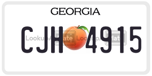CJH4915  license plate in GA