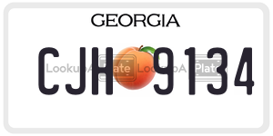 CJH9134 license plate in Georgia