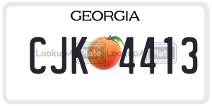 CJK4413  license plate in GA