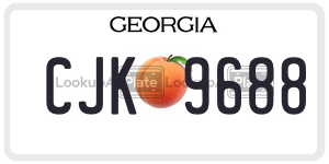 CJK9688  license plate in GA