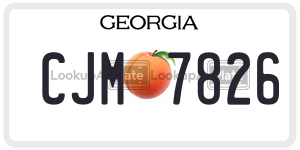 CJM7826 license plate in Georgia
