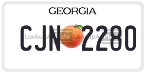 CJN2280  license plate in GA