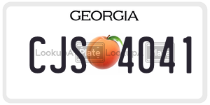 CJS4041 license plate in Georgia