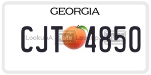 CJT4850  license plate in GA