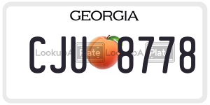 CJU8778  license plate in GA