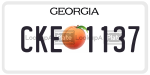 CKE1137 license plate in Georgia