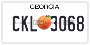 CKL3068  license plate in GA