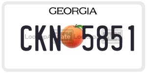 CKN5851  license plate in GA