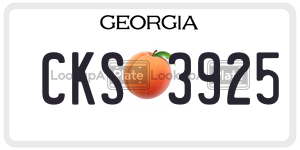 CKS3925 license plate in Georgia