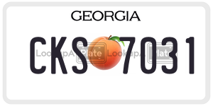 CKS7031  license plate in GA