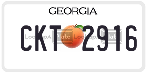 CKT2916 license plate in Georgia