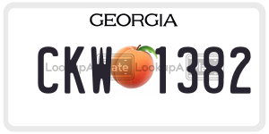 CKW1382 license plate in Georgia