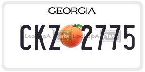 CKZ2775 license plate in Georgia