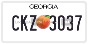 CKZ3037 license plate in Georgia