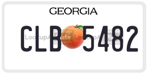 CLB5482  license plate in GA