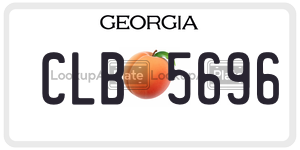 CLB5696  license plate in GA